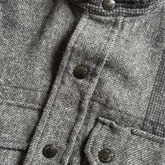 Engineered Garments - Dark Grey Block Herringbone WoolCPO Shirt - Picture 7 of 7